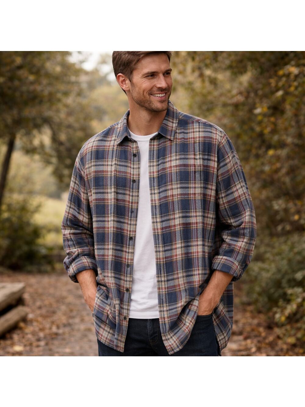 Toad&Co SZ L Men's100% Organic Cotton Flannagan Plaid Flannel Shirt $90